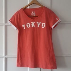 Under Armour Cotton V-Neck Workout Tee Medium